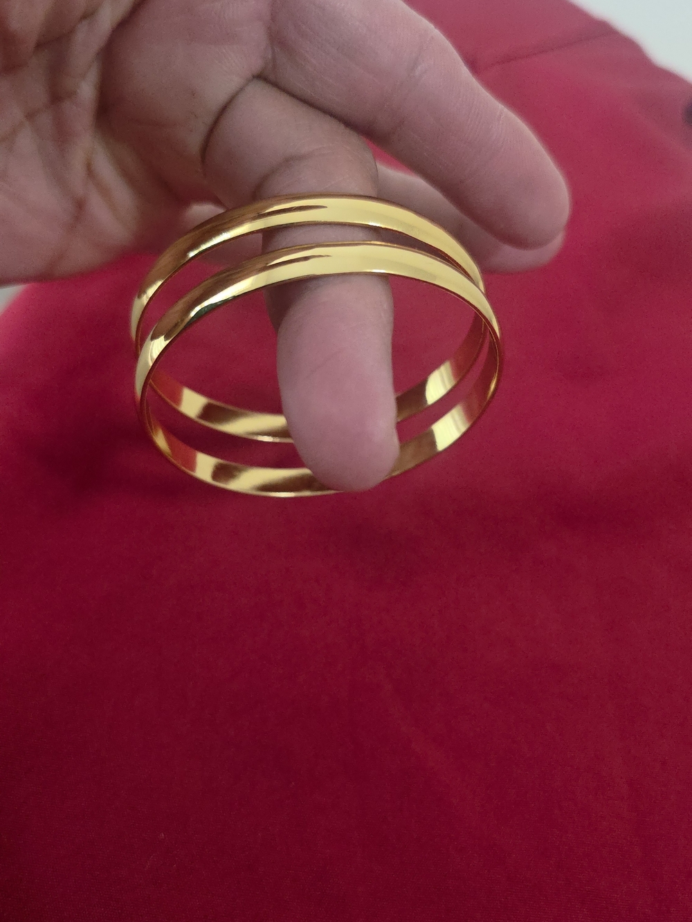 Gold Plate Bangle Bracelet